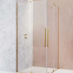 Szuper ajánlat Furo Gold KDD szögletes arany zuhanykabin 100x90 átlátszó