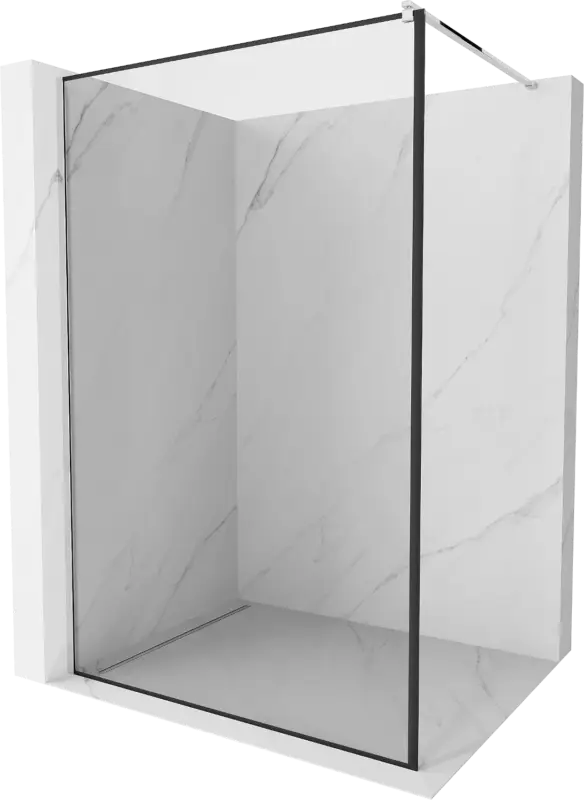 Árcsökkenés Mexen Kioto Walk-in zuhanyfal 130 x 200 cm, fekete keret, 8 mm, króm - 800-130-101-01-70