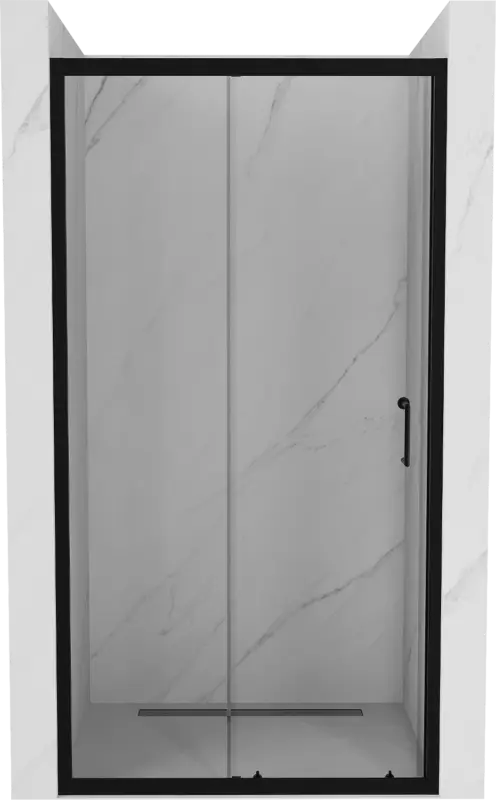 Vedd meg online Mexen Apia 95 cm-es toló zuhanyajtó, átlátszó, fekete - 845-095-000-70-00
