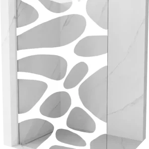 Ajánlat Mexen Kioto Walk-in zuhanyfal 110 x 200 cm, 8 mm fehér hullám, króm - 800-110-101-01-97