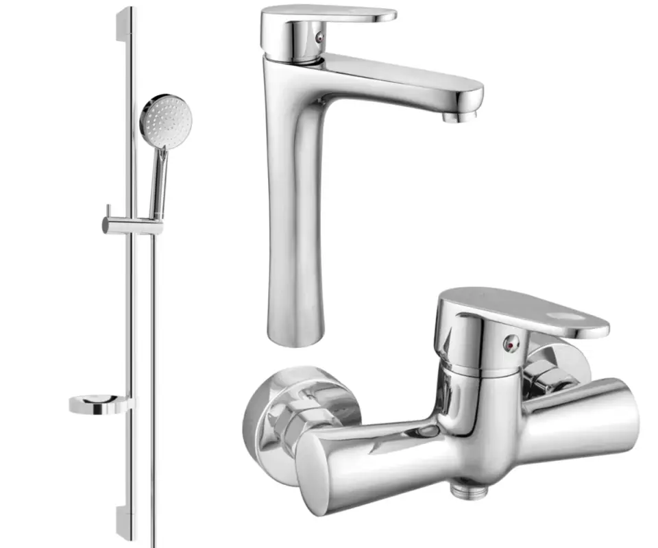 Outlet Mexen Kama DS75 zuhanyszett, króm - 72514DS75-00