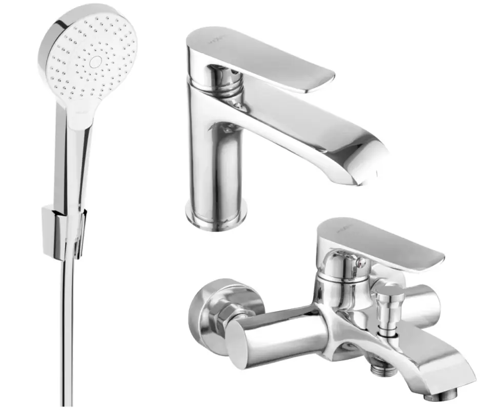 Outlet Mexen Pecos R05 fürdőkád készlet, króm - 72703R05-00