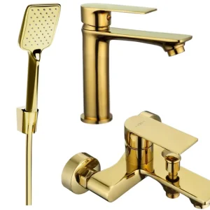 Outlet Mexen Royo R62 fürdőkád szett, arany - 72203R62-50