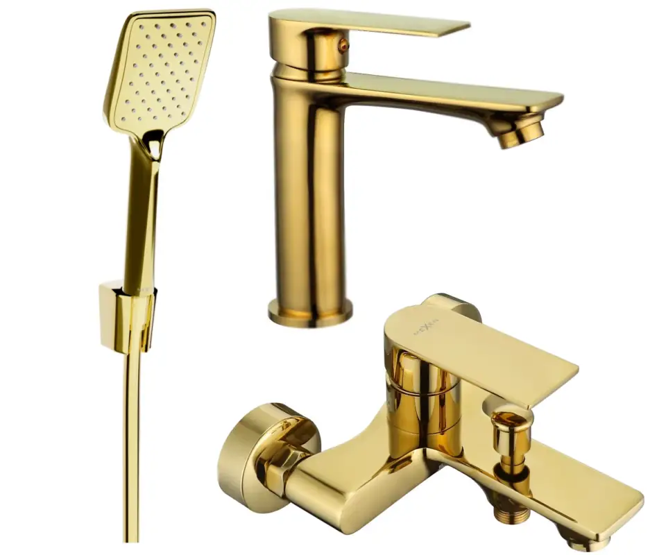 Outlet Mexen Royo R62 fürdőkád szett, arany - 72203R62-50