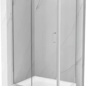 Mexen Apia tolóajtós zuhanykabin 120 x 90 cm, átlátszó, króm + Rio zuhanytálca - 840-120-090-01-00-4510 Szuper ajánlat