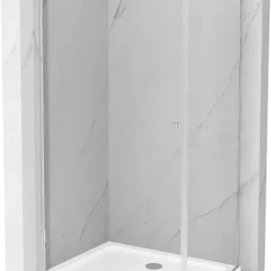 Bestseller Mexen Pretoria nyitható zuhanykabin 80 x 120 cm, átlátszó, króm + Flat zuhanytálca - 852-080-120-01-00-4010