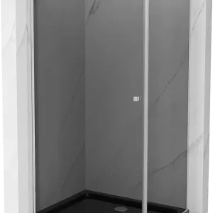 Mexen Pretoria nyitható zuhanykabin 70 x 120 cm, grafit, króm + Flat zuhanytálca, fekete - 852-070-120-01-40-4070 Legkelendőbb