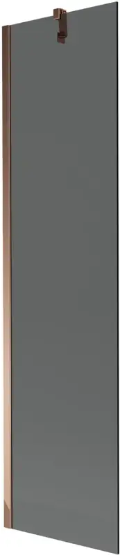 Gyors kiszállítás Mexen Next 1-szárnyas fürdőkád paraván 50 x 150 cm, grafit, rózsaarany - 895-050-000-00-40-60
