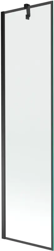 Expressz kézbesítés Mexen Next 1-szárnyú fürdőszobai paraván, 50 x 150 cm, fekete keret, fekete - 895-050-000-00-70-70