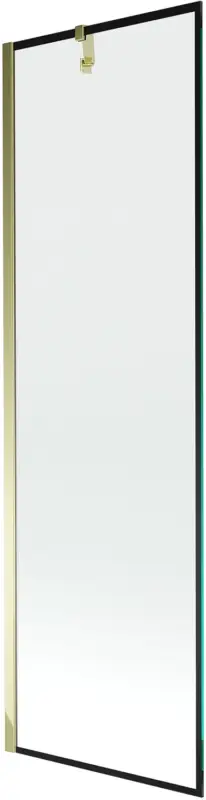 Azonnali szállítás Mexen Next 1-szárnyú kádparaván 60 x 150 cm, fekete keret, arany - 895-060-000-00-70-50