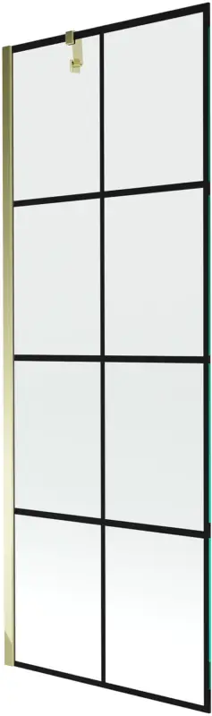 Csak ma Mexen Next 1 szárnyú zuhanyfal 70 x 150 cm, fekete rács, arany - 895-070-000-00-77-50