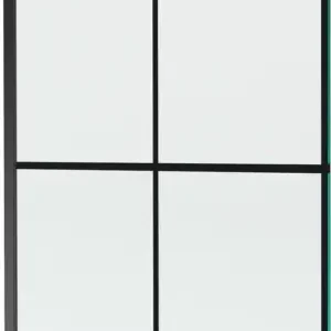 Exkluzív ajánlat Mexen Next 1-szárnyú fürdőszobai paraván 90 x 150 cm, fekete rács, fekete - 895-090-000-00-77-70