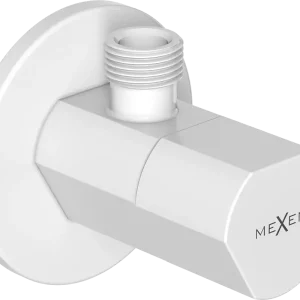 Akció Mexen T szögletes szelep csaptelephez 1/2"x3/8", fehér - 79973-20