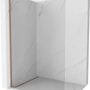 Legkelendőbb Mexen Kioto zuhanyfal Walk-in 105 x 200 cm, átlátszó 8 mm, kefe hatású réz - 800-105-101-65-00