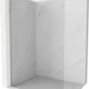 Akciós ár Mexen Kioto zuhanyfal Walk-in 55 x 200 cm, átlátszó 8 mm, csiszolt nikkel - 800-055-101-97-00