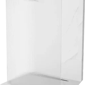 Vedd meg online Mexen Kioto szabadon álló zuhanyfal 100 x 200 cm, csíkos 8 mm, gun metal - 800-100-002-95-09