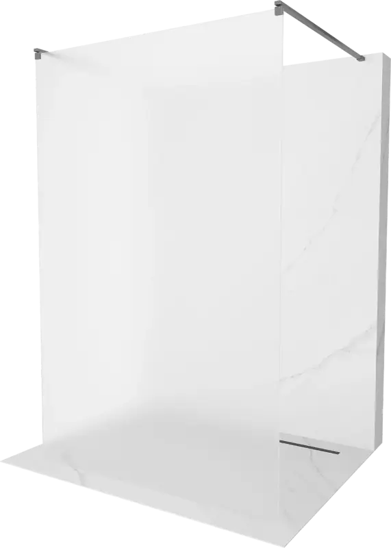 Vedd meg online Mexen Kioto szabadon álló zuhanyfal 130 x 200 cm, 8 mm matt üveg, gun metal - 800-130-002-95-30