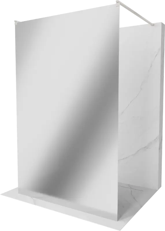 Legkelendőbb Mexen Kioto szabadon álló zuhanyfal 140 x 200 cm, tükör 8 mm, kefezett nikkel - 800-140-002-97-50