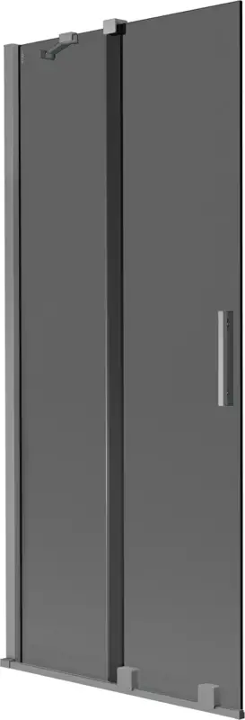 Mexen Velar 2-szárnyú, toló zuhanyfal 85 x 150 cm, grafit, gun metal - 896-085-000-41-95 Bestseller