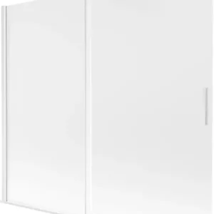 Csak ma Mexen Velar kétszárnyú toló zuhanyfal 180 x 150 cm, fagyos, fehér - 896-180-000-31-20