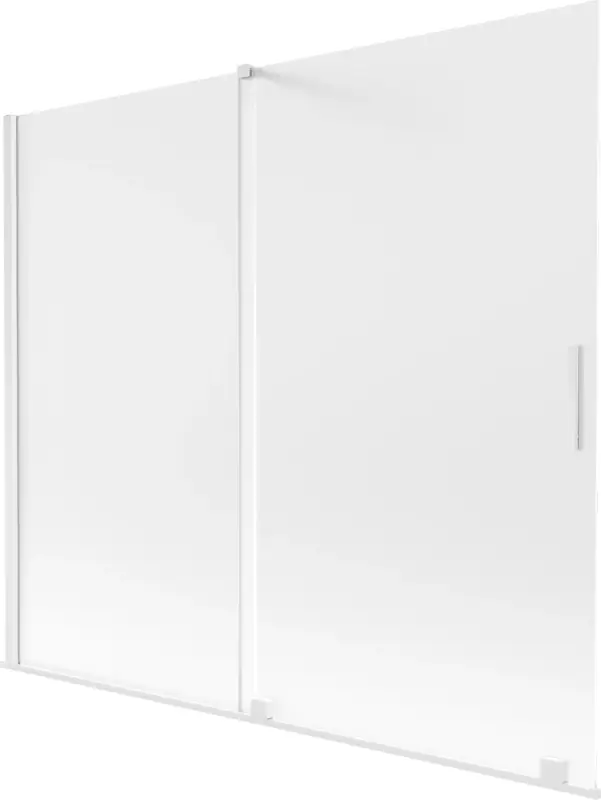 Csak ma Mexen Velar kétszárnyú toló zuhanyfal 180 x 150 cm, fagyos, fehér - 896-180-000-31-20