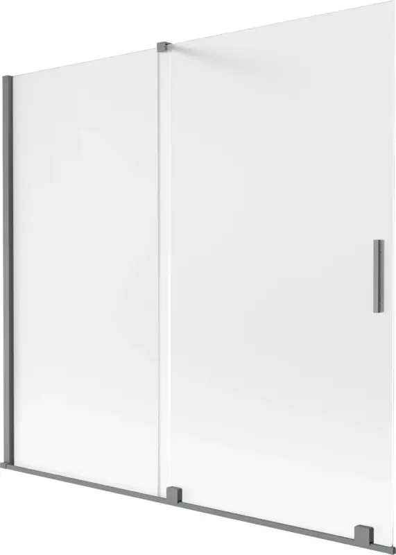 Végkiárusítás Mexen Velar 2-szárnyas toló zuhanyfal 170 x 150 cm, matt, gun metal - 896-170-000-31-95