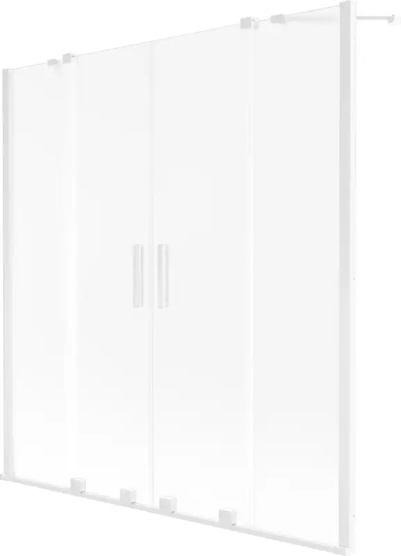 Csak ma Mexen Velar Duo 2-szárnyú, toló kádparaván 160 x 150 cm, deres, fehér - 896-160-000-32-20