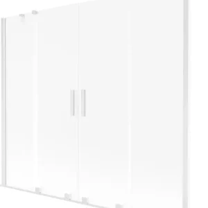 Alacsony ár Mexen Velar Duo 2-szárnyú eltolható kádparaván 200 x 150 cm, matt, fehér - 896-200-000-32-20