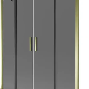 Exkluzív ajánlat Mexen Velar Duo kádparaván 2-szárnyú tolóajtós 160 x 150 cm, grafit, arany - 896-160-000-42-50