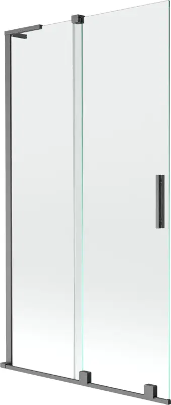 Exkluzív ajánlat Mexen Velar L Kétszárnyú, tolható zuhanyfal 100 x 150 cm, átlátszó, matt szürke - 896-100-003-01-66