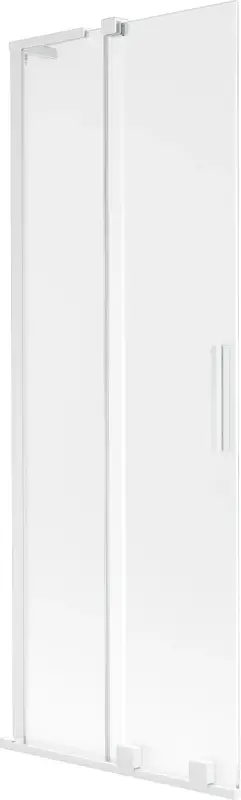 Azonnali szállítás Mexen Velar L fürdőszobai tolóajtó 2-szárnyas 75 x 150 cm, fagyasztott, fehér - 896-075-003-31-20