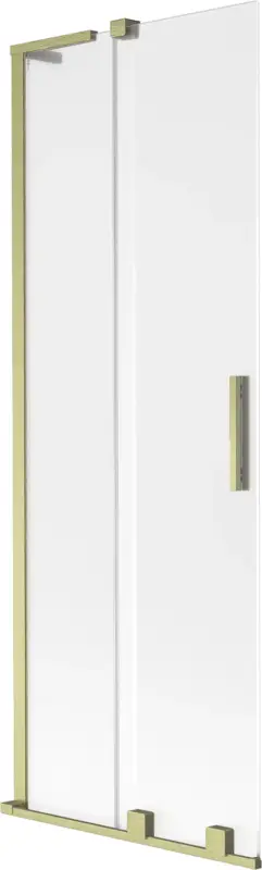 Akciós ár Mexen Velar L kádparaván 2-szárnyas toló 70 x 150 cm, fagyott, arany kefe - 896-070-003-31-55