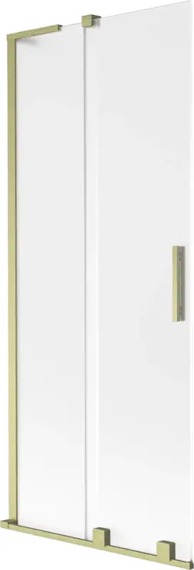 Alacsony ár Mexen Velar L kádparaván 2-szárnyú tolóajtós 80 x 150 cm, matt, arany kefélt - 896-080-003-31-55