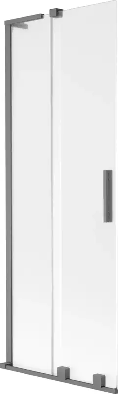 Azonnal elérhető Mexen Velar L 2-részes tolóajtós fürdőkád paraván 75 x 150 cm, matt, gun metal - 896-075-003-31-95