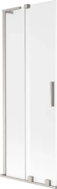 Expressz szállítás Mexen Velar L kétszárnyú tolóajtós kádparaván 70 x 150 cm, matt, kefélt nikkel - 896-070-003-31-97