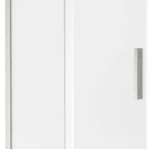 Azonnali szállítás Mexen Velar L 2-szárnyú toló fürdőszobai paraván 90 x 150 cm, frosted, kefélt nikkel - 896-090-003-31-97
