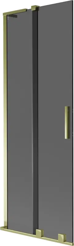 Expressz szállítás Mexen Velar L kádparaván 2-szárnyú toló 70 x 150 cm, grafit, arany - 896-070-003-41-50
