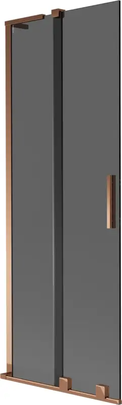 Biztonságos vásárlás Mexen Velar L kádparaván 2-szárnyú toló 75 x 150 cm, grafit, rózsaarany - 896-075-003-41-60