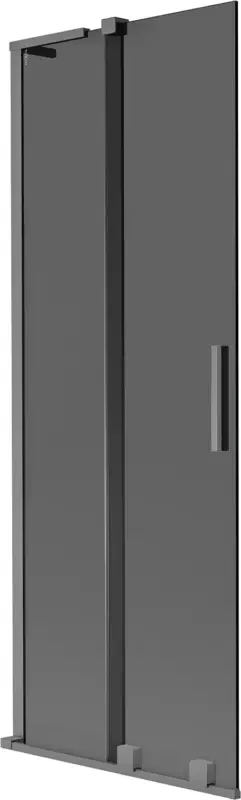 Expressz kézbesítés Mexen Velar L kétszárnyú, 70 x 150 cm-es eltolható fürdőkád paraván, grafit, gun metal - 896-070-003-41-95