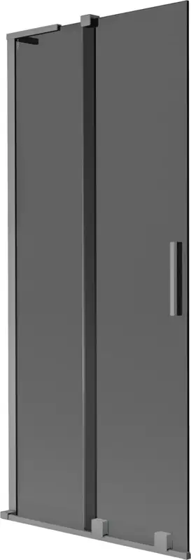 Árcsökkenés Mexen Velar L 2-szárnyú eltolható fürdőkád paraván 85 x 150 cm, grafit, gun metal - 896-085-003-41-95
