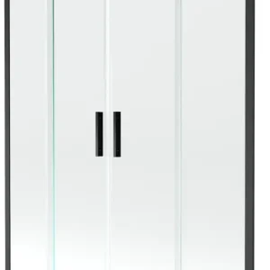 Azonnali szállítás Mexen Velar L Duo kétpaneles kádparaván, tolóajtós, 140 x 150 cm, átlátszó, fekete - 896-140-003-02-70