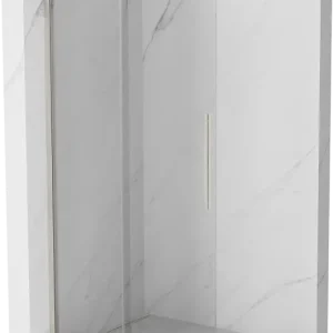 Akció Mexen Velar L 120 x 200 cm-es, átlátszó, 8 mm-es, nikkelezett Walk-in tolózuhanyfal - 871-120-003-03-97