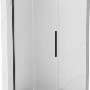 Vedd meg online Mexen Velar L tolóajtós Walk-in zuhanyfal 110 x 200 cm, szatén 8 mm, fekete - 871-110-003-33-70