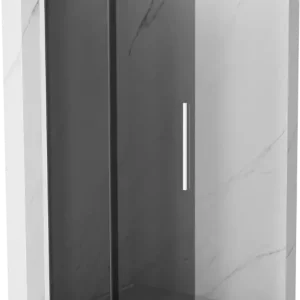 Végkiárusítás Mexen Velar L toló zuhanyfal Walk-in 90 x 200 cm, grafit 8 mm, fehér - 871-090-003-43-20