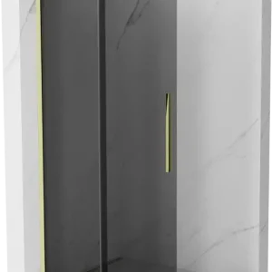 Vedd meg most Mexen Velar L zuhanyfal tolóajtóval Walk-in 100 x 200 cm, grafit 8 mm, arany - 871-100-003-43-50
