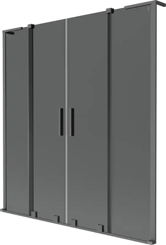 Árengedmény Mexen Velar L Duo 2-szárnyú toló kádparaván 140 x 150 cm, grafit, gun metal - 896-140-003-42-95