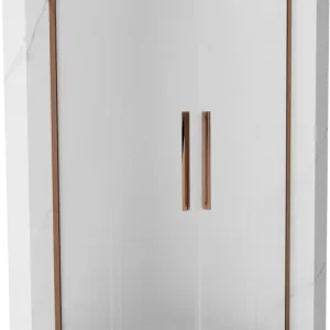Mexen Velar L Duo Tolóajtós Zuhanykabin 100 x 100 cm, zúzmarás, rózsaarany - 871-100-100-02-33-60 Szuper akció