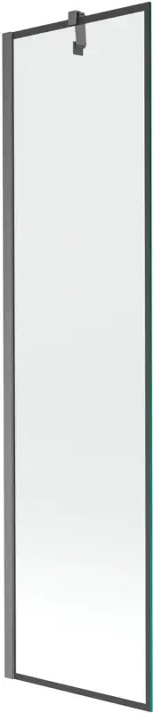 Árcsökkenés Mexen Next 1-szárnyú fürdőkádparaván 50 x 150 cm, fekete keret, gun gray kefe - 895-050-000-00-70-66