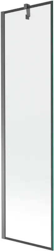 Biztonságos vásárlás Mexen Next egyajtós fürdőszobai paraván, 50 x 150 cm, fekete keret, gun metal - 895-050-000-00-70-95