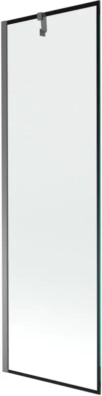 Akciós ár Mexen Next 1-szárnyú kádparaván, 60 x 150 cm, fekete keret, gun metal - 895-060-000-00-70-95